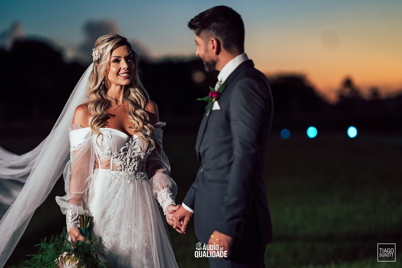 Casamento com sonorização e pista de LED Áudio de Qualidade